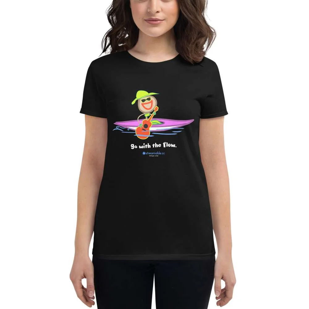 Women's short sleeve tee | "Go with the flow"