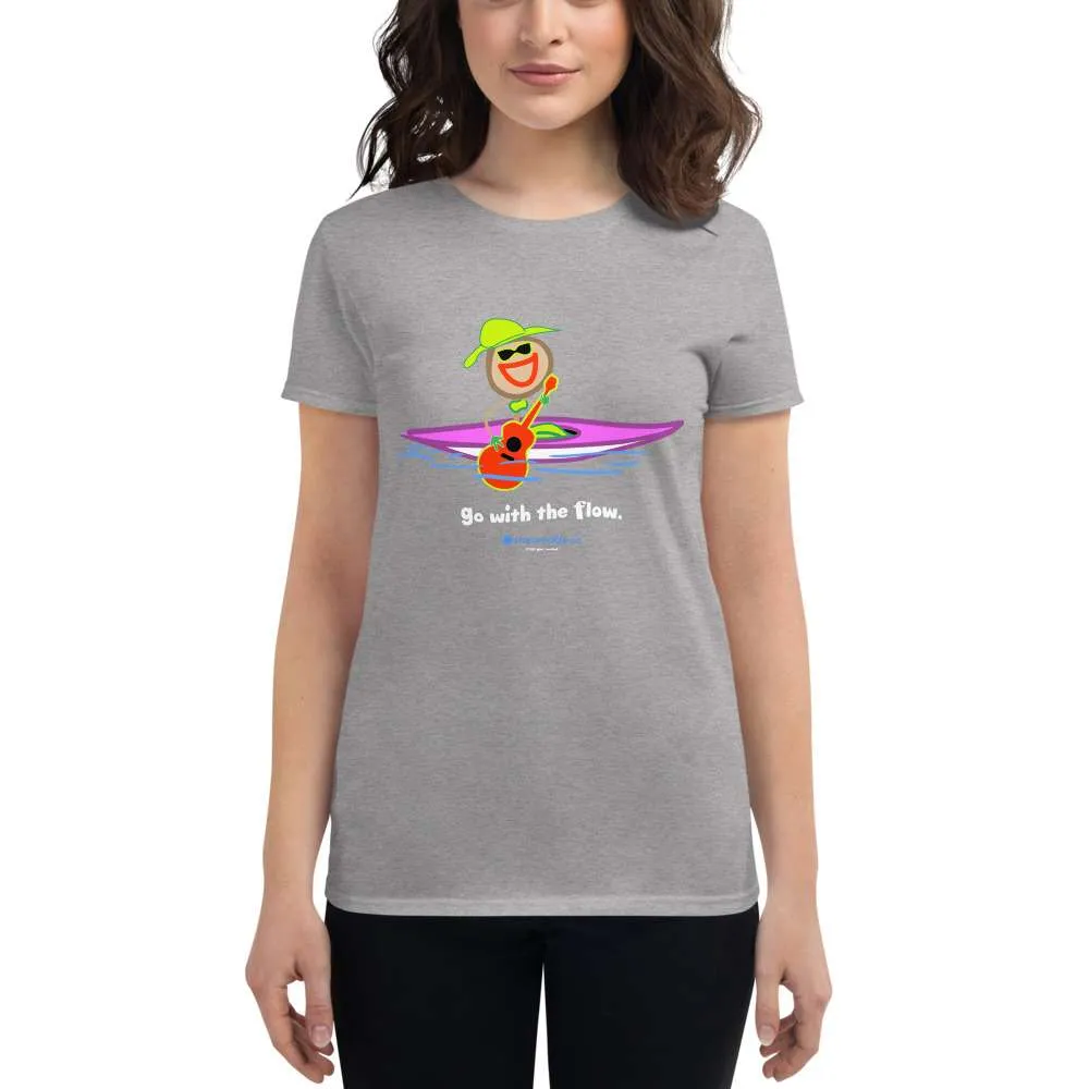 Women's short sleeve tee | "Go with the flow" - Image 4