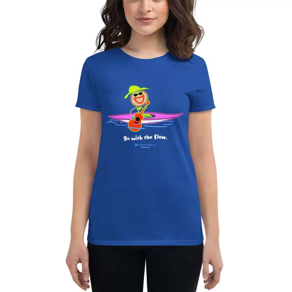 Women's short sleeve tee | "Go with the flow" - Image 3