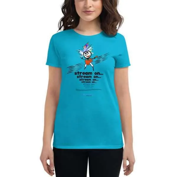 Women's short sleeve Rockin' tee | "Stream On" - Image 4