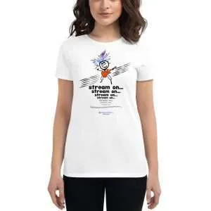 Women’s short sleeve Rockin’ tee | “Stream On”