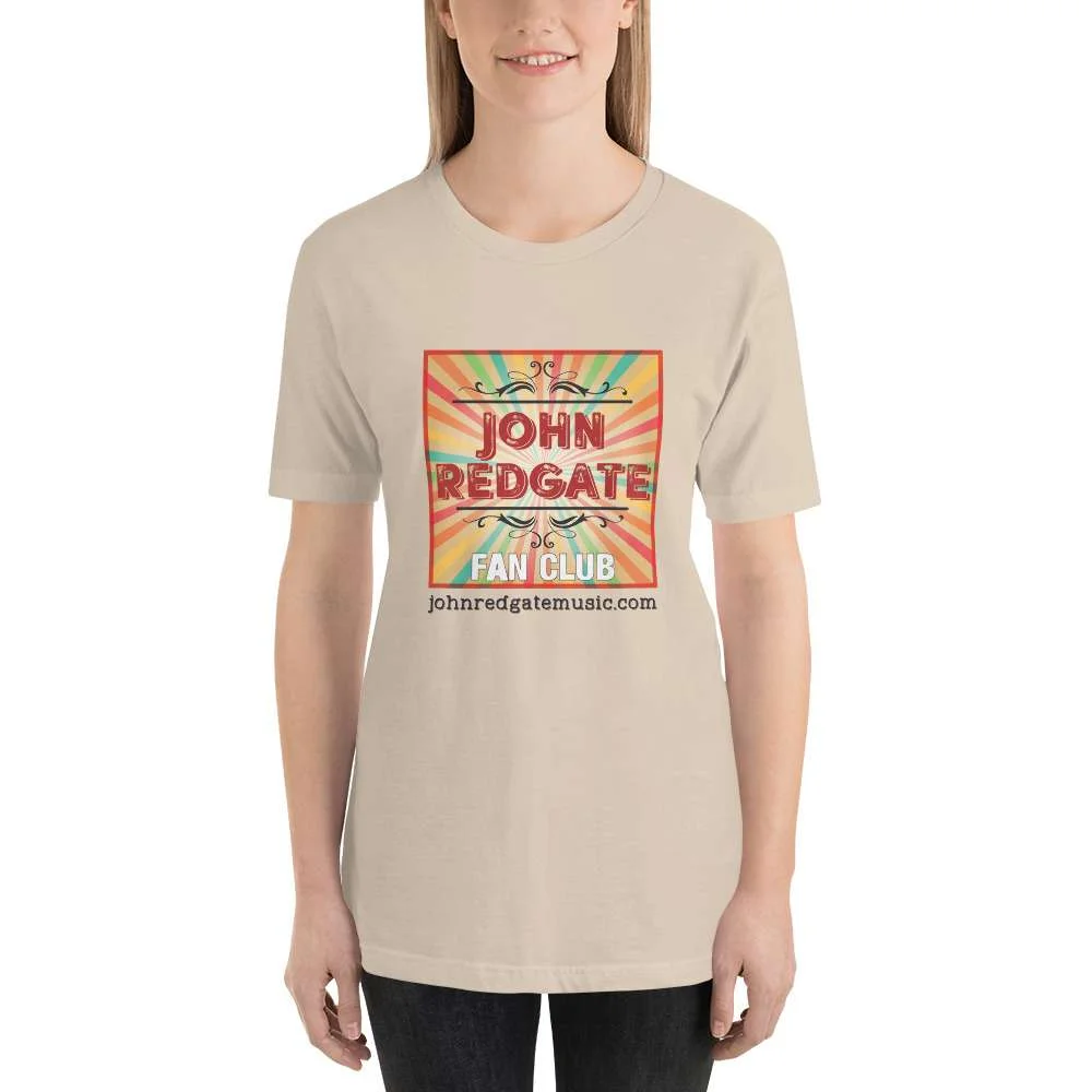 Short-Sleeve Unisex Musician T-Shirt | “John Redgate Fan Club” - Image 12