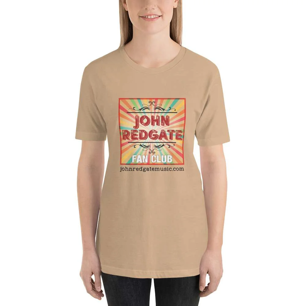 Short-Sleeve Unisex Musician T-Shirt | “John Redgate Fan Club” - Image 5